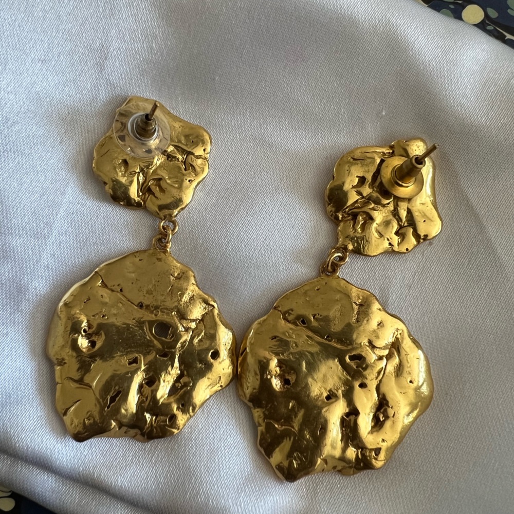 Statement Gold Earrings - image 2